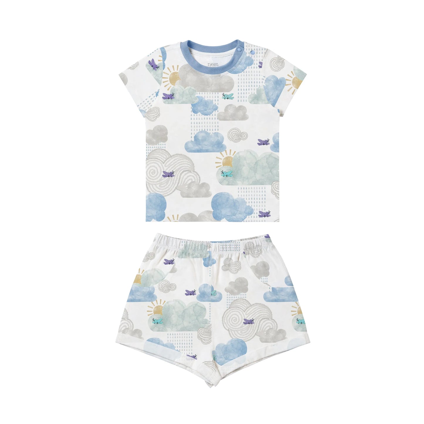 Bamboo Jersey Short Sleeve Two-Piece PJ Set