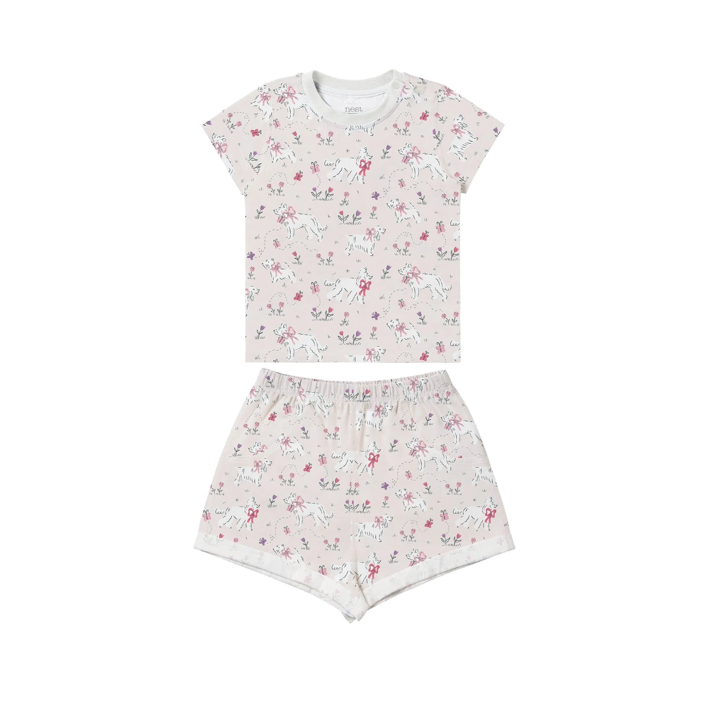 Bamboo Jersey Short Sleeve Two-Piece PJ Set