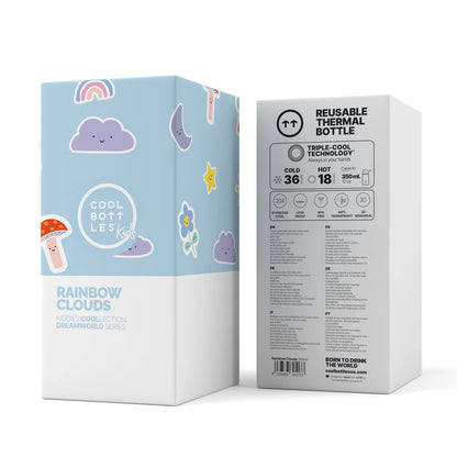 Cool Bottles - Kids 350ml -Dreamworld Series - Rainbow Clouds