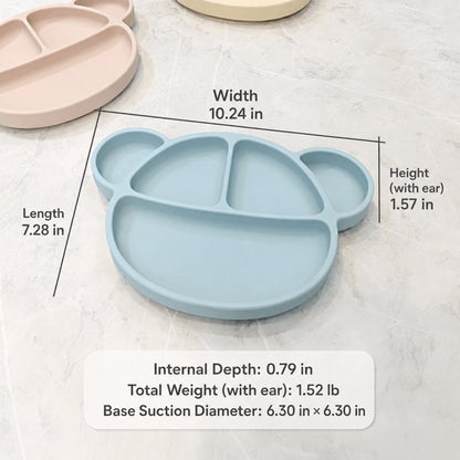 Grosmimi Little Dotgom Silicone Suction Food Plate