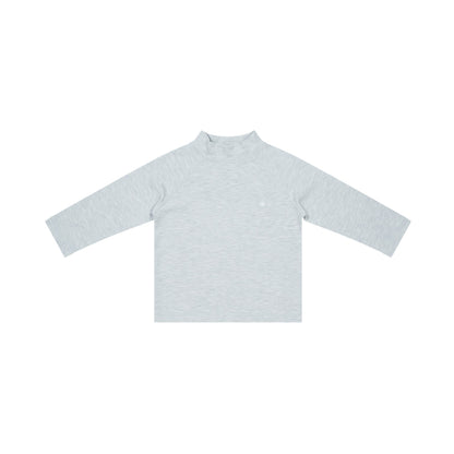 Tanboocel Basics Mock Neck Long Sleeve Shirt – Grey Dawn