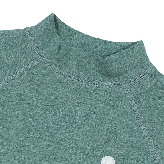 Tanboocel Basics Mock Neck Long Sleeve Shirt – Misty Moss