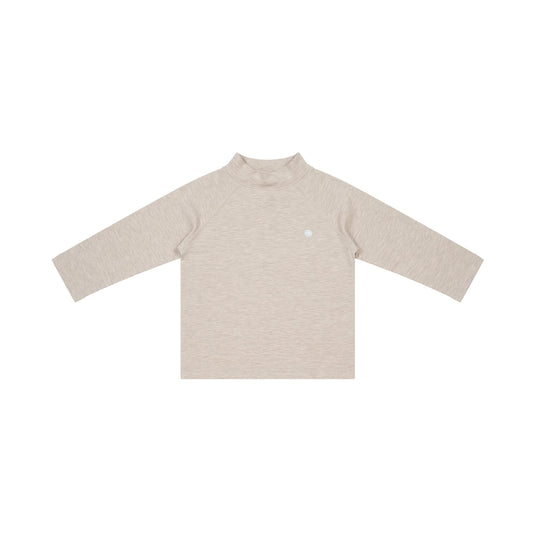 Tanboocel Basics Mock Neck Long Sleeve Shirt – Warm Taupe