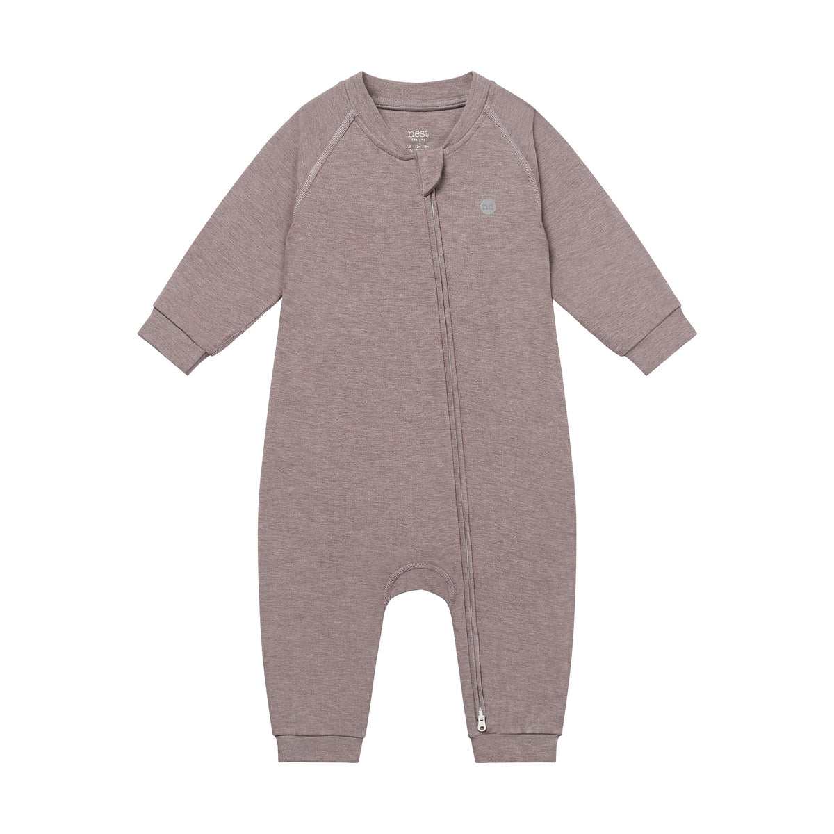 Bamboo Cotton Basics Long Sleeve Winter Romper – Elderberry
