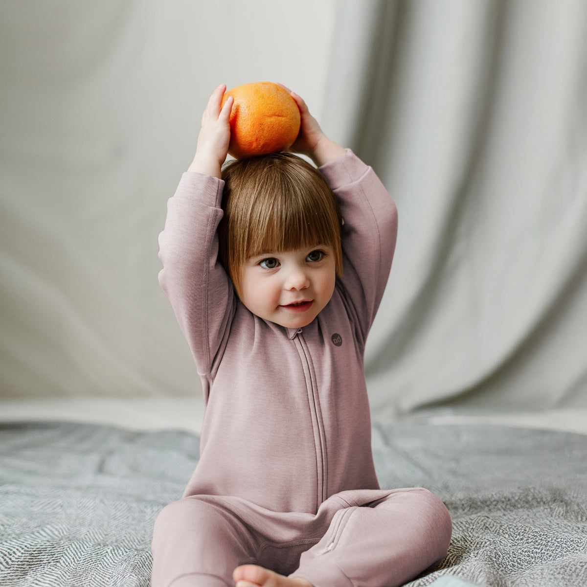 Bamboo Cotton Basics Long Sleeve Winter Romper – Elderberry