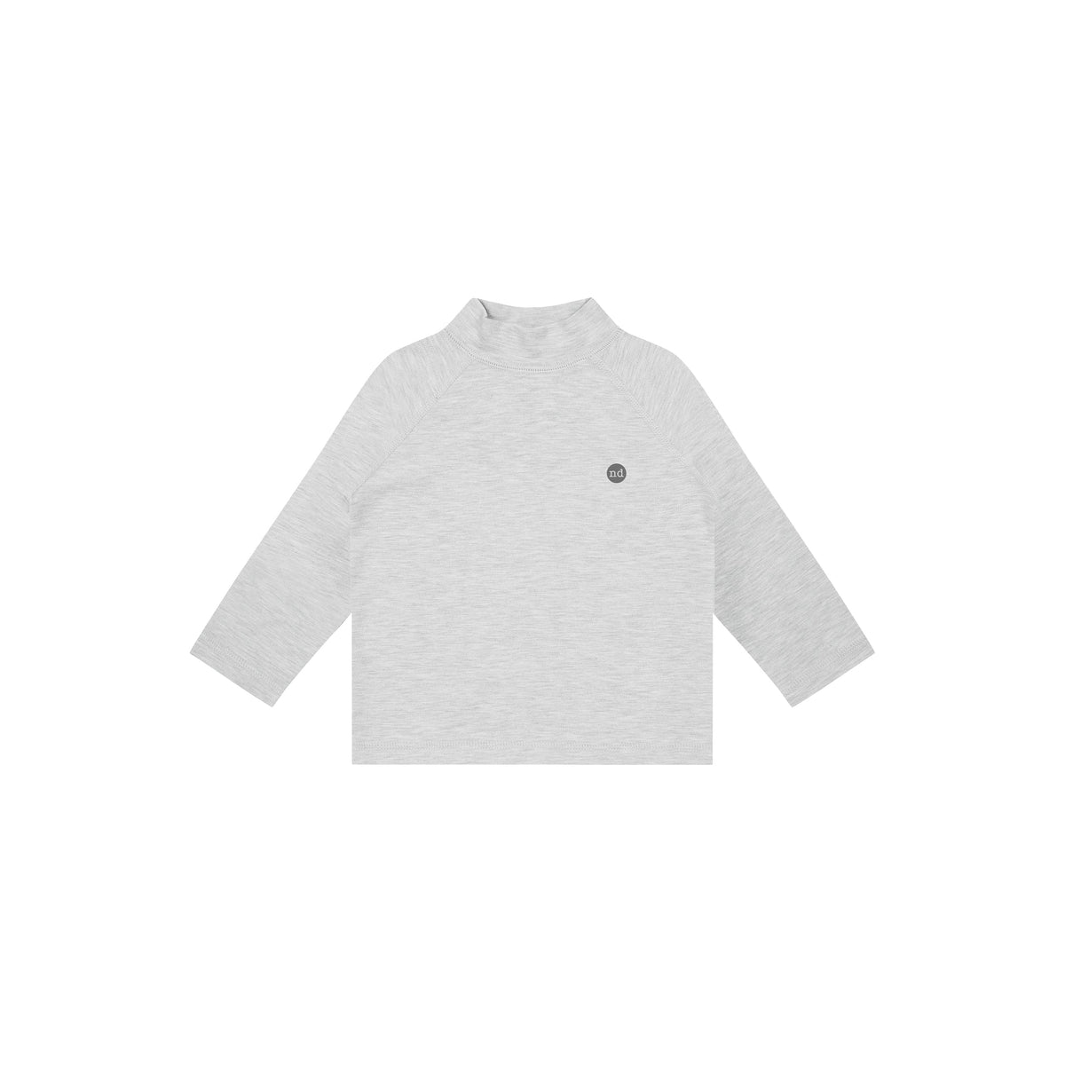 Bamboo Cotton Basics Mock Neck Long Sleeve Shirt – Fog Grey