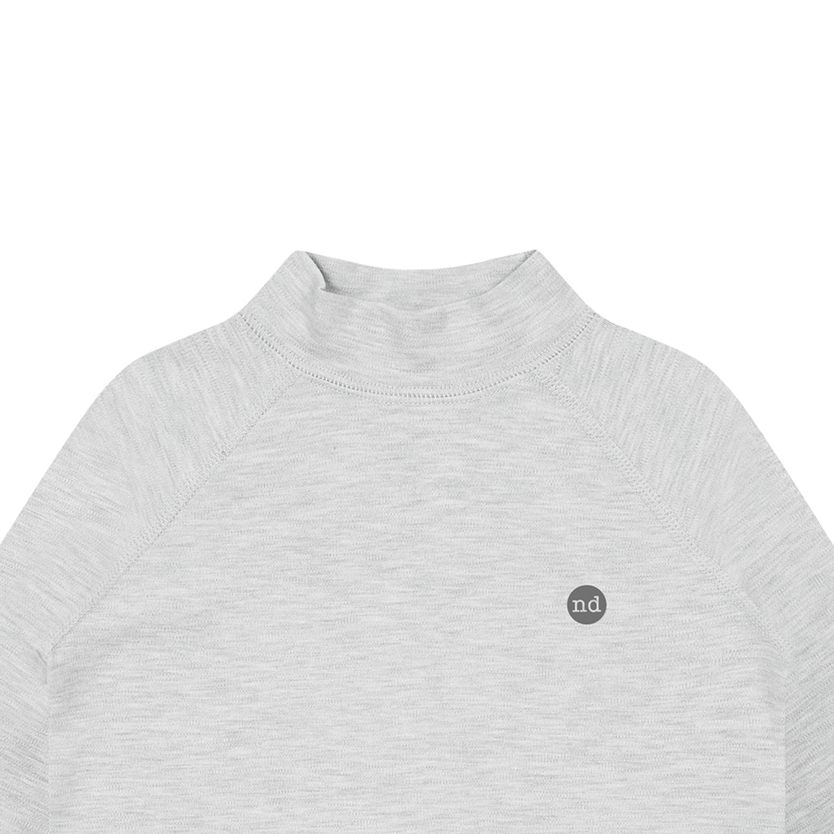 Bamboo Cotton Basics Mock Neck Long Sleeve Shirt – Fog Grey