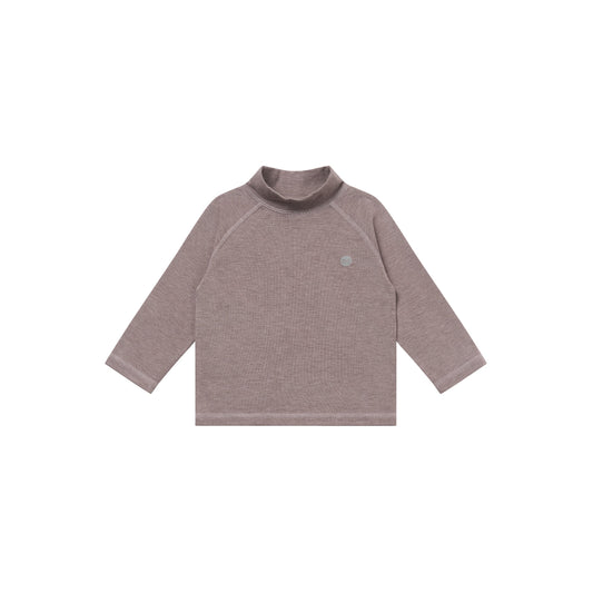 Bamboo Cotton Basics Mock Neck Long Sleeve Shirt – Elderberry