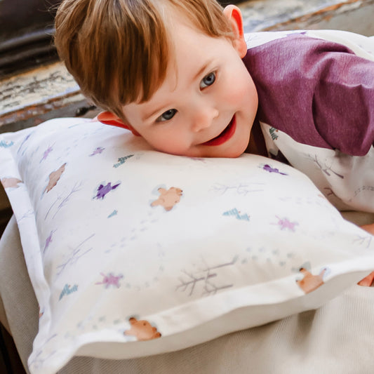 Bamboo Cotton Jersey Toddler Pillowcase – Snow Angels