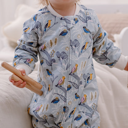 Bamboo Muslin Raglan Long Sleeve Footed Sleep Bag | 2.5 TOG – Alouette