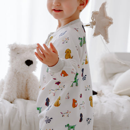 Bamboo Muslin Raglan Long Sleeve Footed Sleep Bag | 2.5 TOG – Bingo