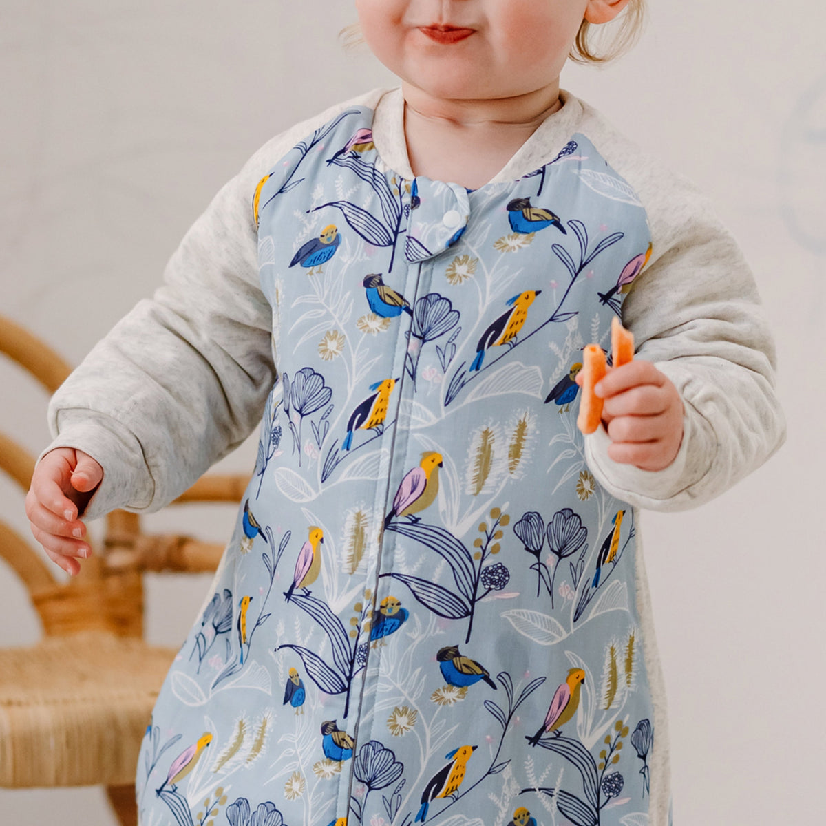 Bamboo Muslin Raglan Long Sleeve Footed Sleep Bag | 2.5 TOG – Alouette