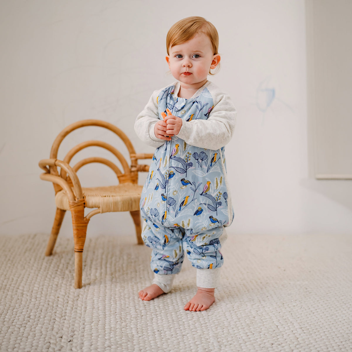 Bamboo Muslin Raglan Long Sleeve Footed Sleep Bag | 2.5 TOG – Alouette