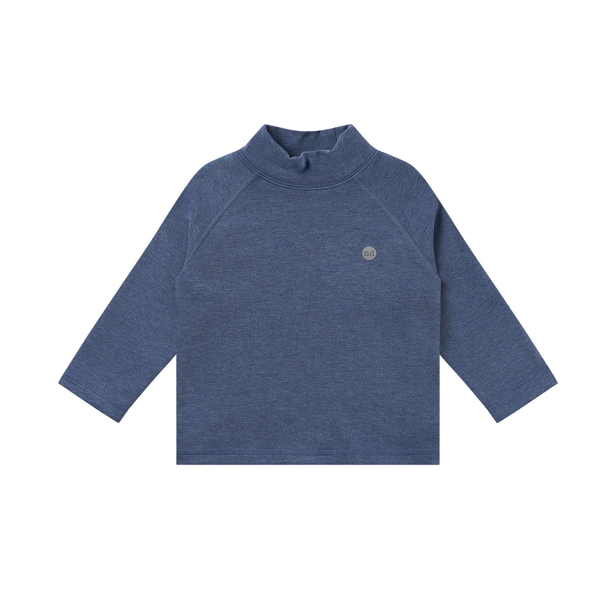 Bamboo Cotton Basics Mock Neck Long Sleeve Shirt – Vintage Indigo