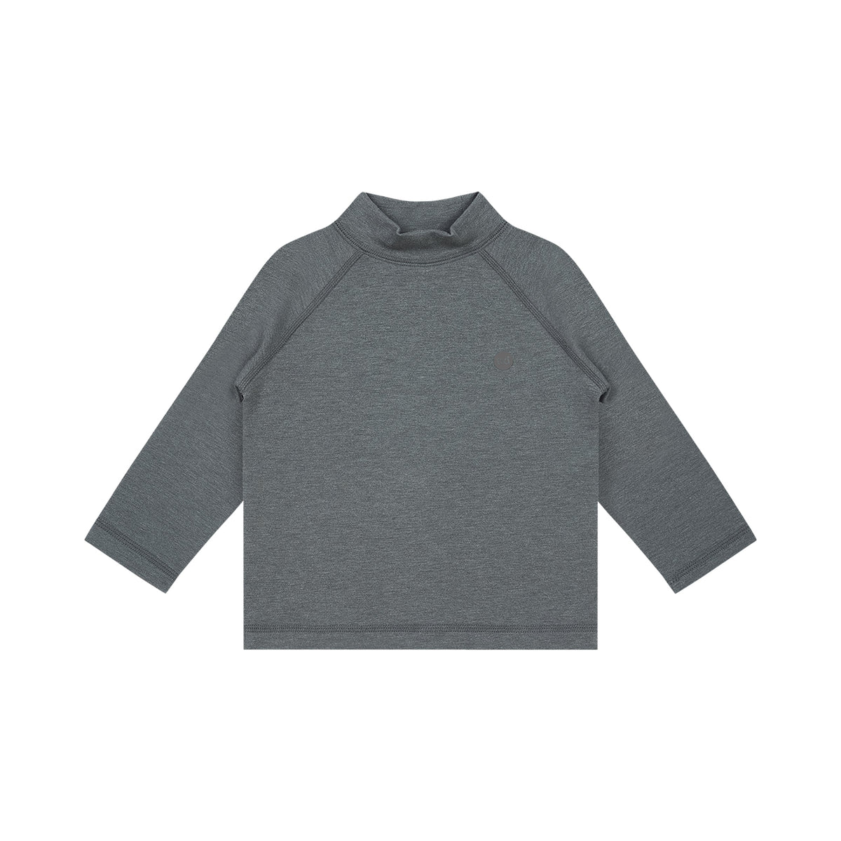 Bamboo Cotton Basics Mock Neck Long Sleeve Shirt – Charcoal