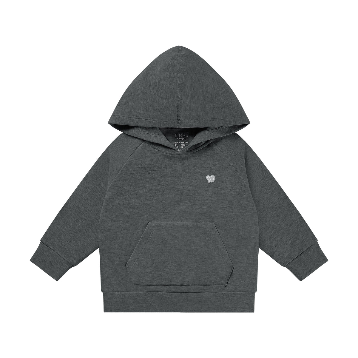 Bamboo Cotton Basics Hoodie – Charcoal