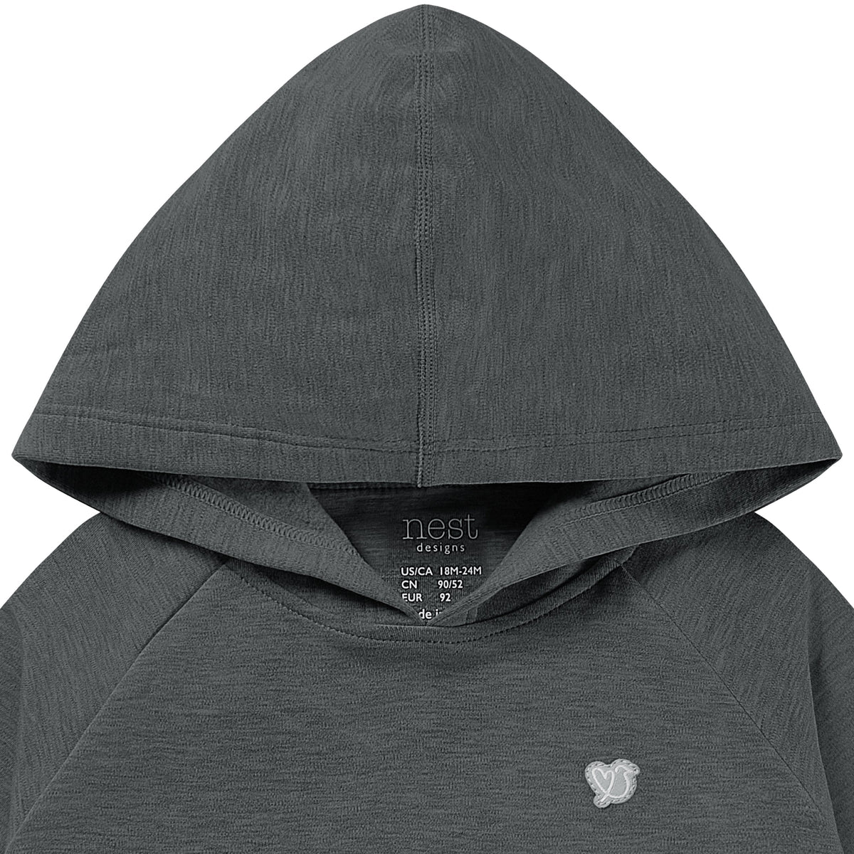 Bamboo Cotton Basics Hoodie – Charcoal
