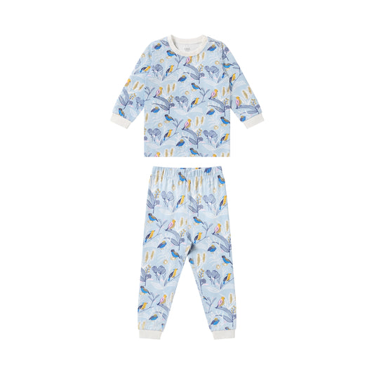Organic Cotton Long Sleeve Two-Piece PJ Set in Alouette