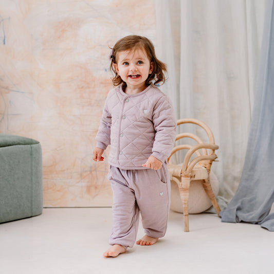 Tanboocel Basics Quilted Jacket – Dusty Rose