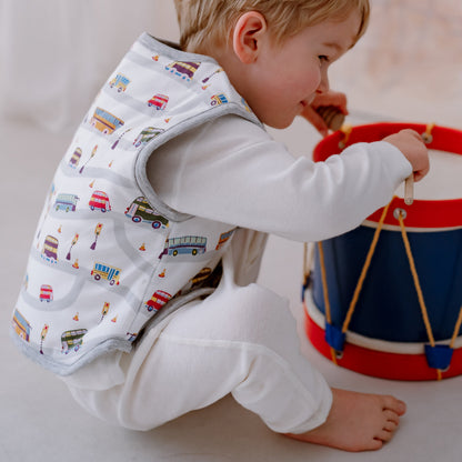 Organic Cotton Quilted Vest – Wheels On The Bus