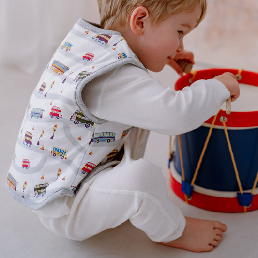 Organic Cotton Quilted Vest – Wheels On The Bus