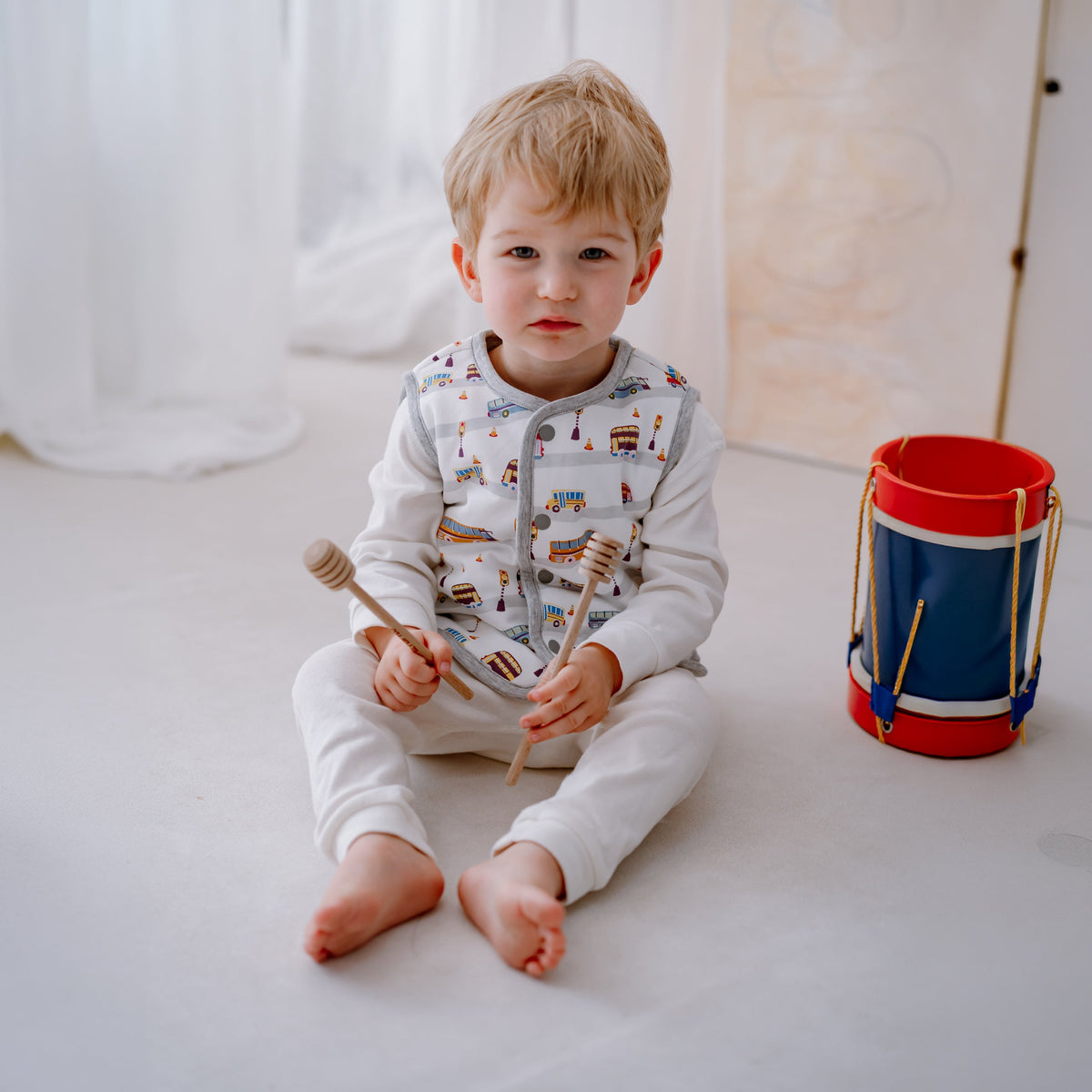 Organic Cotton Quilted Vest – Wheels On The Bus