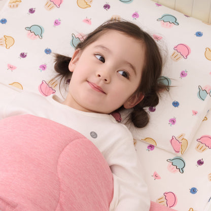 Bamboo Cotton Jersey Nook Toddler Pillow with Pillowcase – Muffin Man