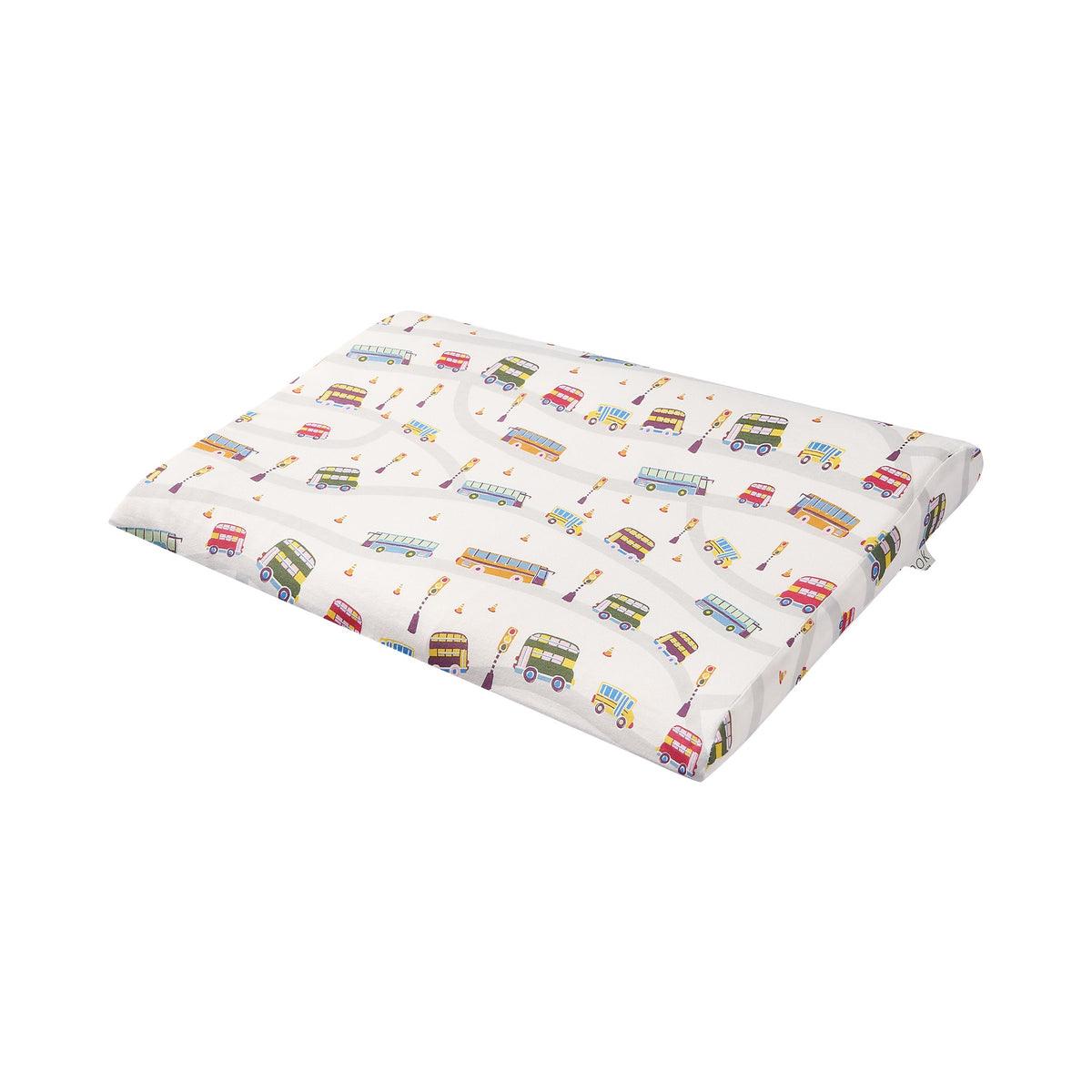 Bamboo Cotton Jersey Nook Toddler Pillow with Pillowcase – Wheels On The Bus