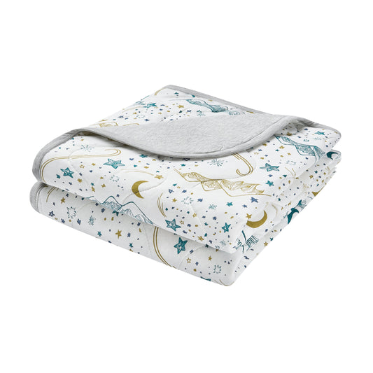 Bamboo Jersey Nook Quilted Cozy Blanket | 2.0 TOG – Stars White (Double)