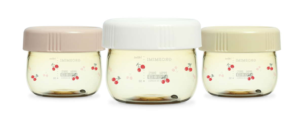 Grosmimi Cherrish PPSU Baby Food Jar 150mL (Pack of 3)