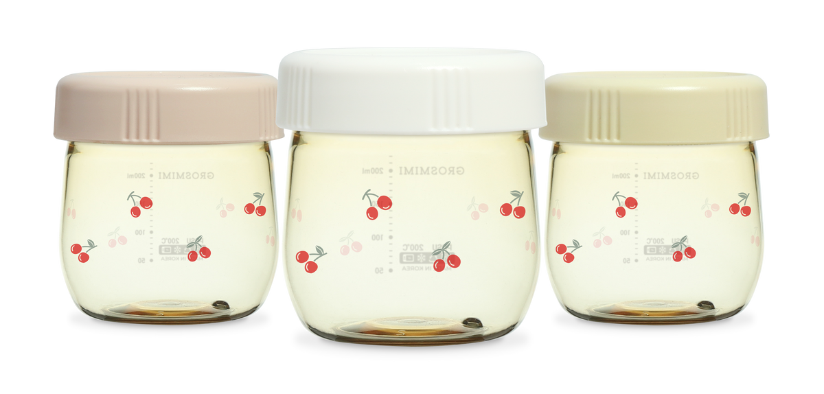 Grosmimi Cherrish PPSU Baby Food Jar 250mL (Pack of 3)
