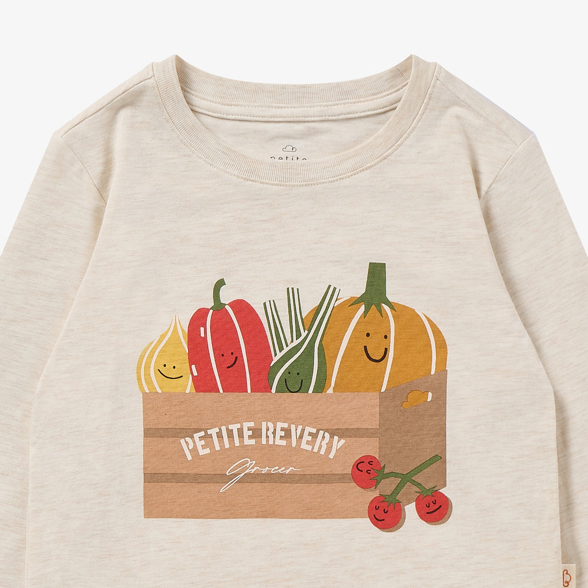 Bamboo Jersey Munchies Long Sleeve Tee - Sea Salt