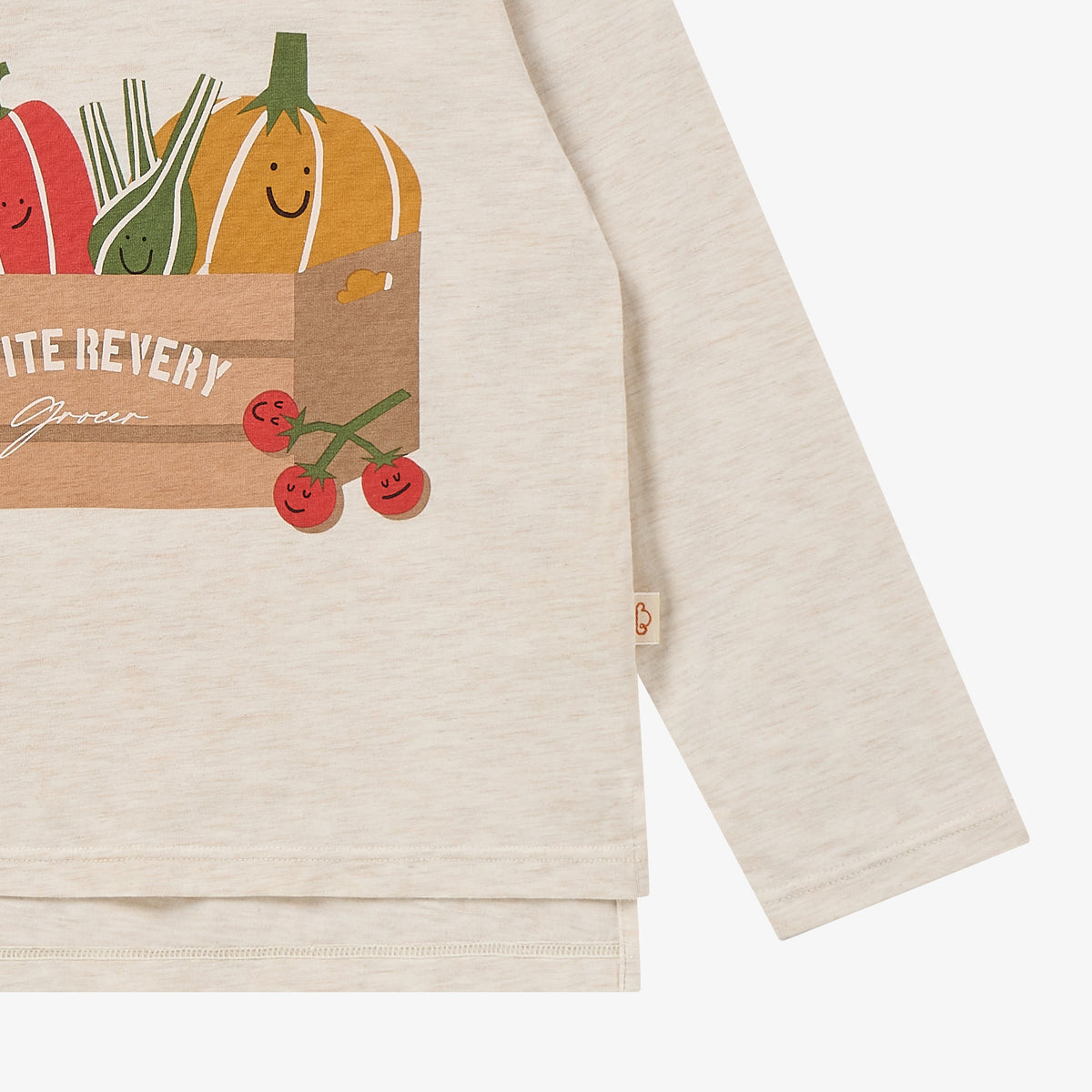 Bamboo Jersey Munchies Long Sleeve Tee - Sea Salt