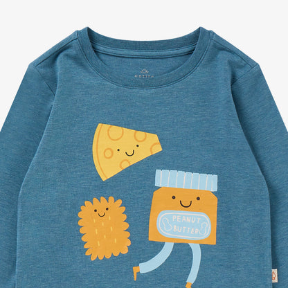 Bamboo Jersey Munchies Long Sleeve Tee - Oceanview
