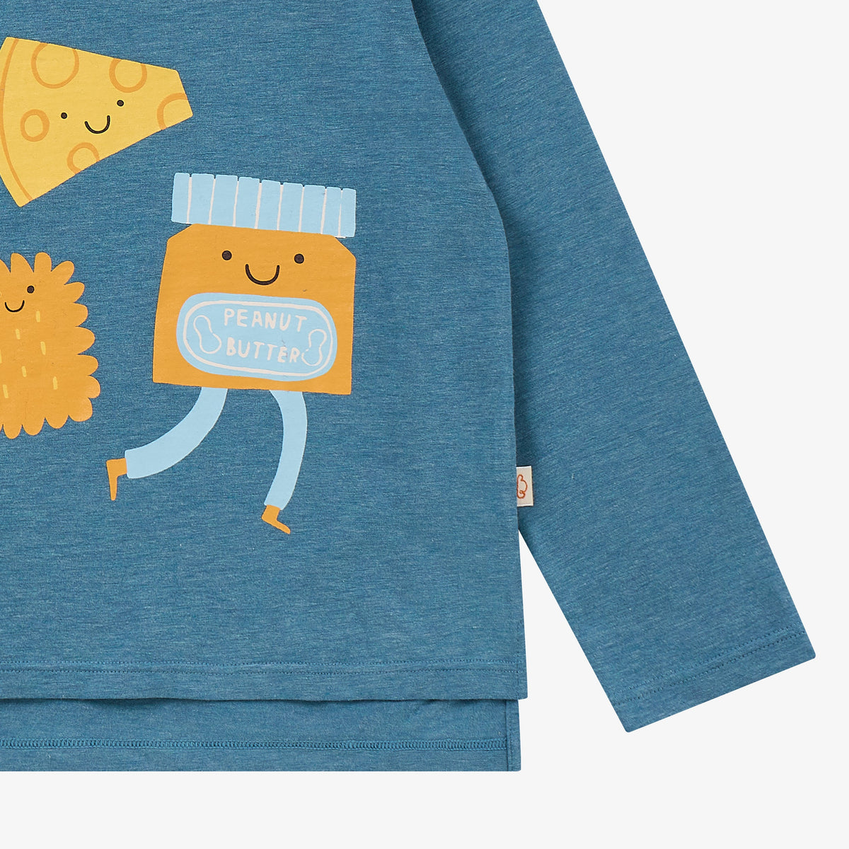 French Terry Smiley Plate Velcro Sweatshirt - Oceanview