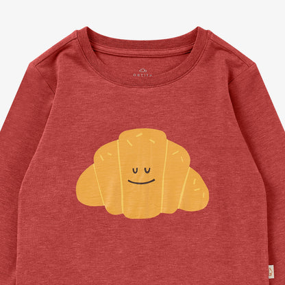 Bamboo Jersey Munchies Long Sleeve Tee - Redwood Burl
