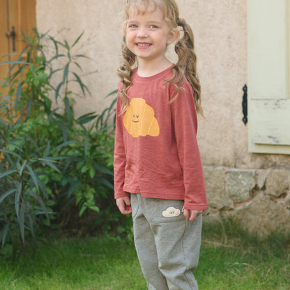 Bamboo Jersey Munchies Long Sleeve Tee - Redwood Burl