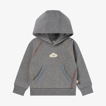 French Terry Cloud Hooded Sweatshirt - Pebble Grey