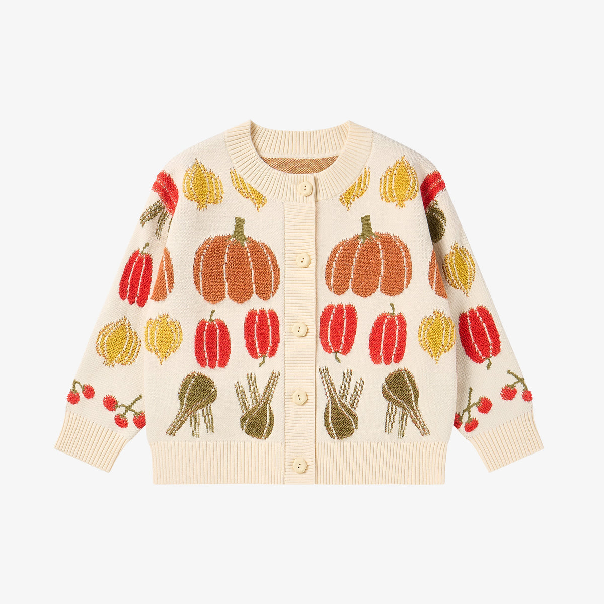Veggie Jacquard Cardigan - Veggie Tales