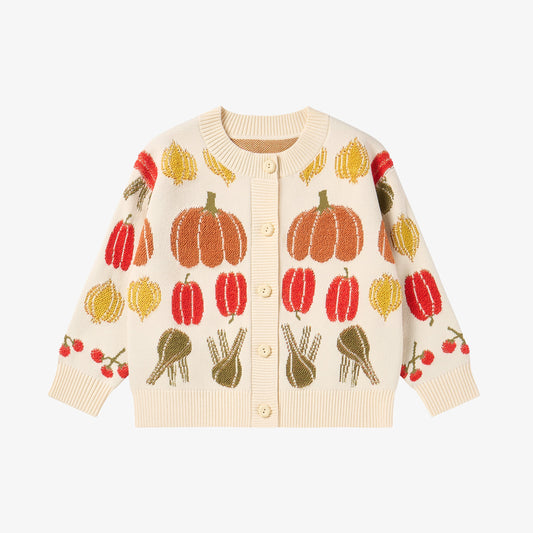 Veggie Jacquard Cardigan - Veggie Tales