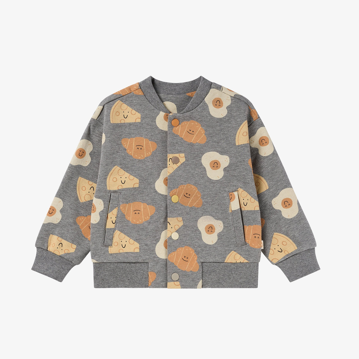 Smiley Brunch Baseball Jacket - Smiley Side Up
