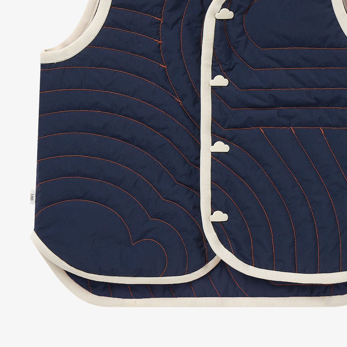 Cloud Reversible Two-Tone Vest - Blueberry