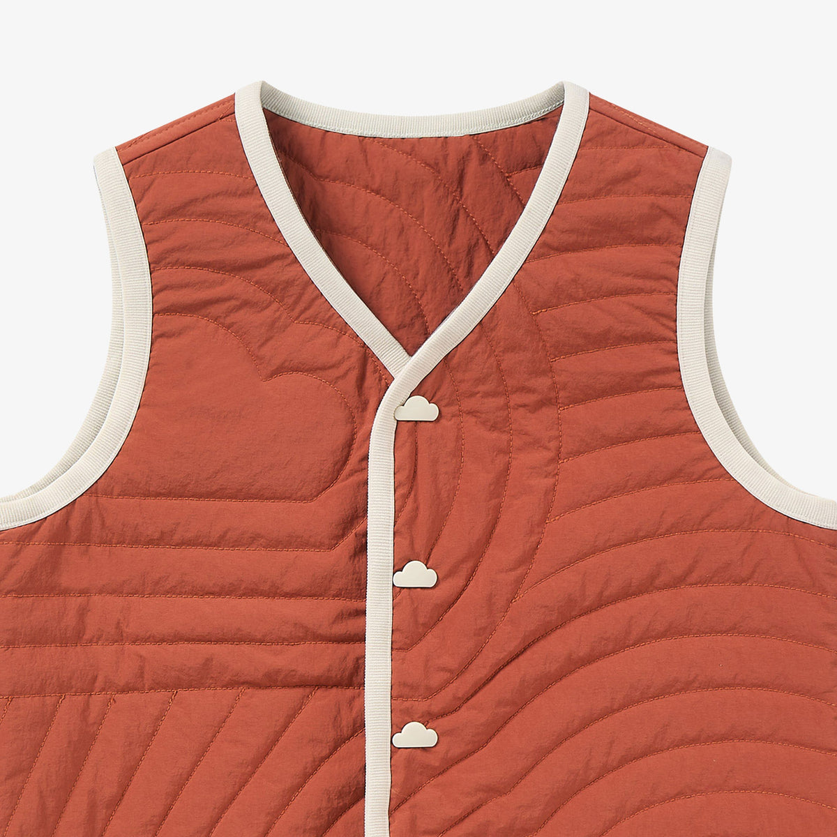 Cloud Reversible Two-Tone Vest - Redwood Burl