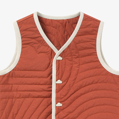 Cloud Reversible Two-Tone Vest - Redwood Burl