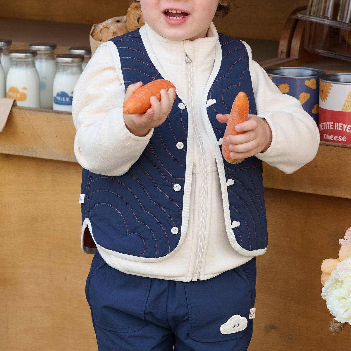 Cloud Reversible Two-Tone Vest - Blueberry