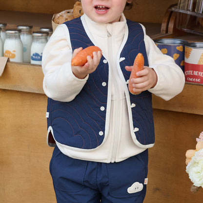 Cloud Reversible Two-Tone Vest - Blueberry