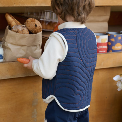 Cloud Reversible Two-Tone Vest - Blueberry