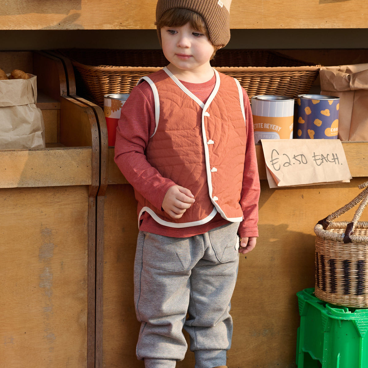 Cloud Reversible Two-Tone Vest - Redwood Burl