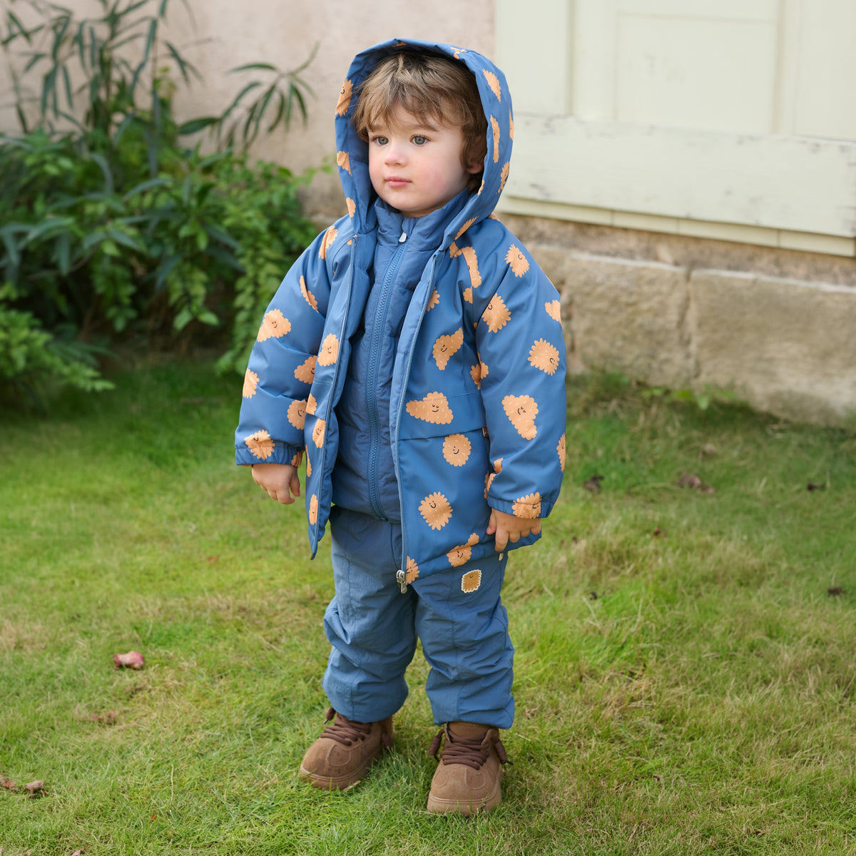 Polyester Biscuits & Vine Waterproof Down Jacket – Biscuit Banter