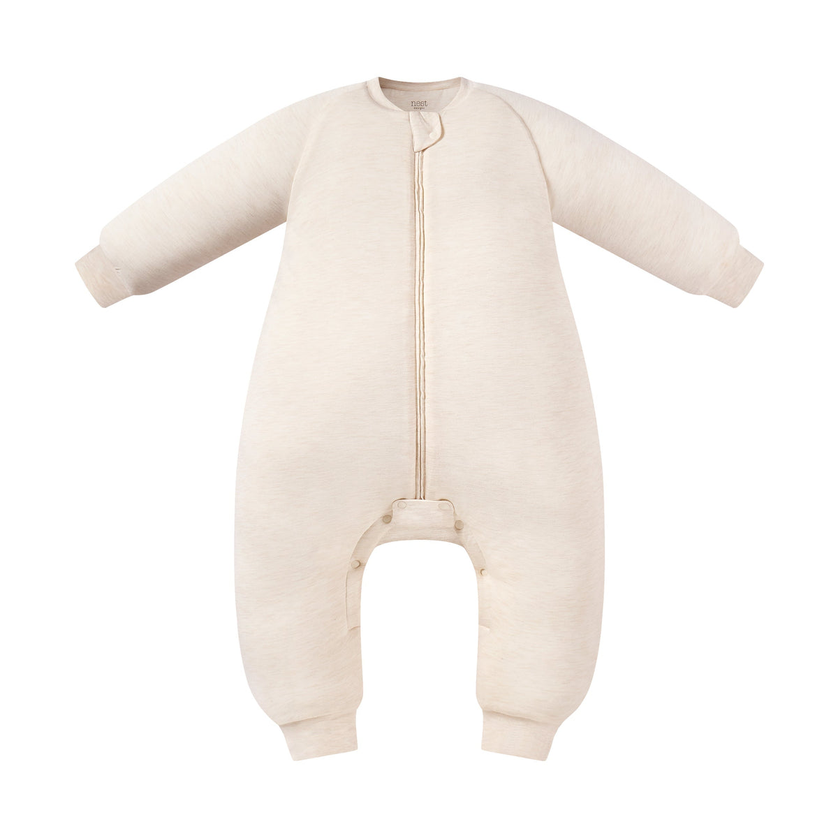 Avocado Bamboo Long Sleeve Footed Sleep Bag | 2.0 TOG – Sea Salt